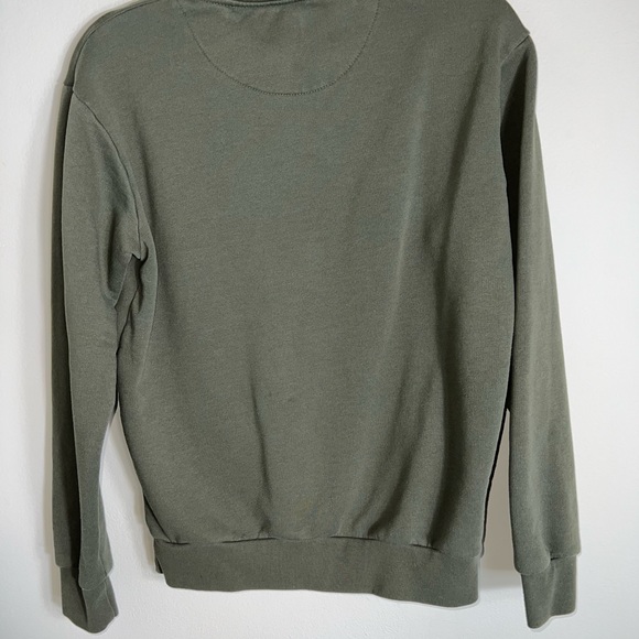 Zara Pullover Sweatshirt-Olive Army Green-Camo Pocket-Small - Picture 5 of 5